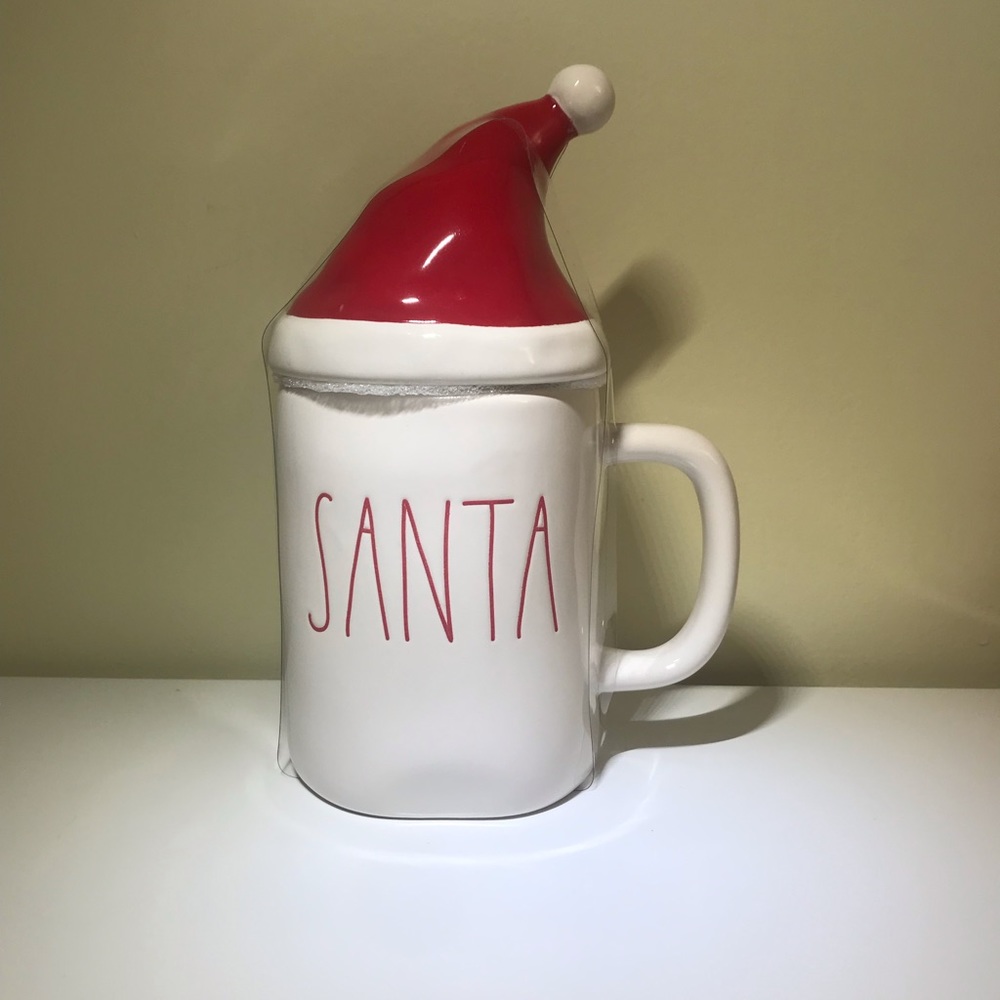 Brand New Rae Dunn Christmas SANTA Ceramic Mug Santa Hat - Picture 2 of 3